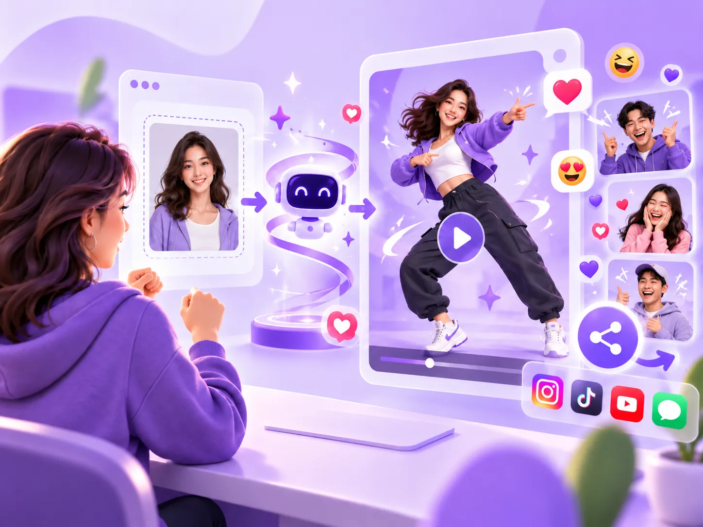 Illustration of fun & shareable dance content